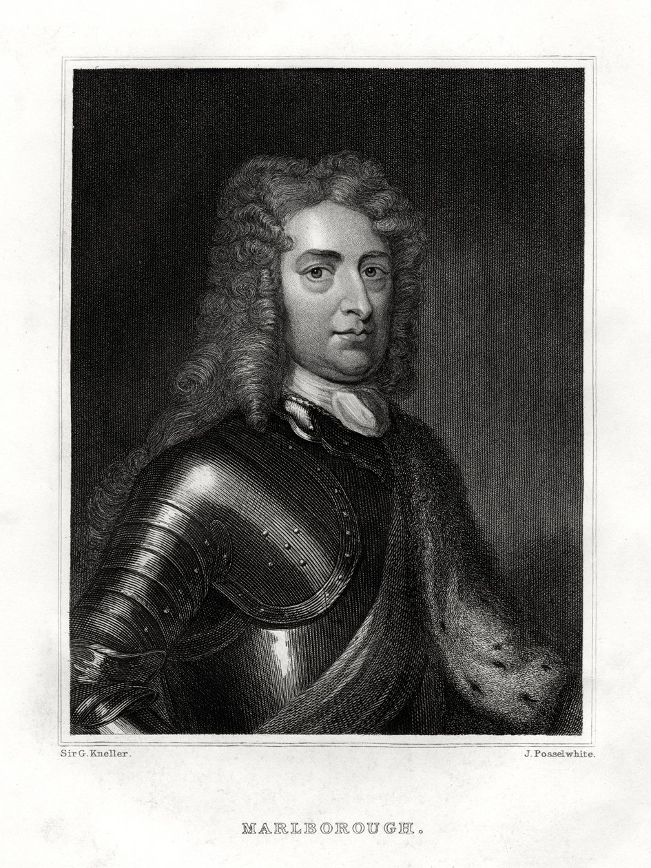 John Churchill, hertugen av Marlborough, engelsk soldat, 1860 av J. Posselwhite