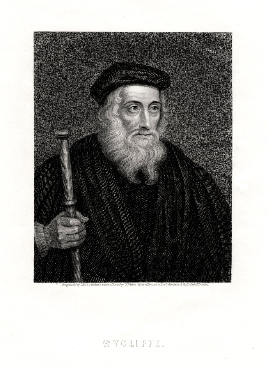 John Wycliffe, engelsk teolog, 1800-tallet av J. Posselwhite