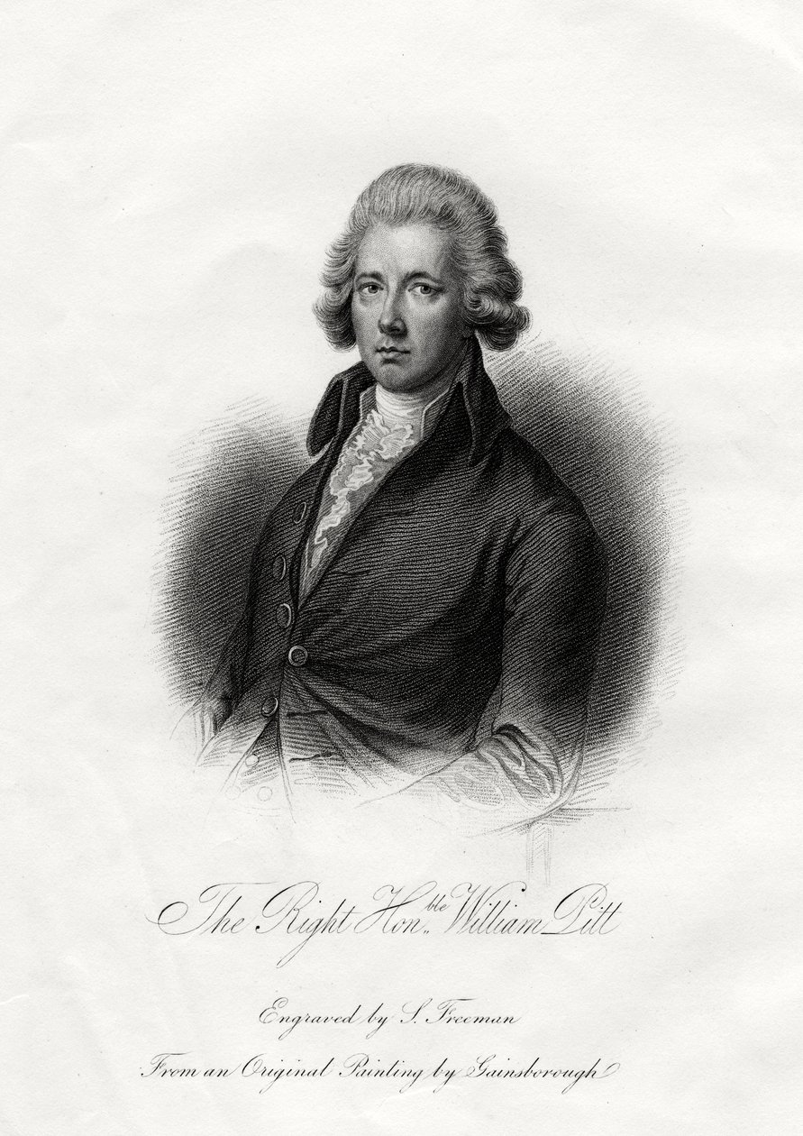 William Pitt den yngre , britisk statsmann, 1800-tallet av J. Posselwhite