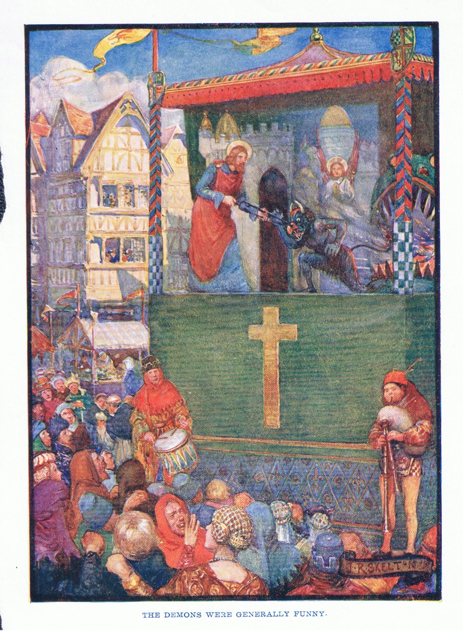 Demonene var generelt morsomme, fra English Literature pub.av T C & EC Jack, ca. 1920 av J. R. Skelton
