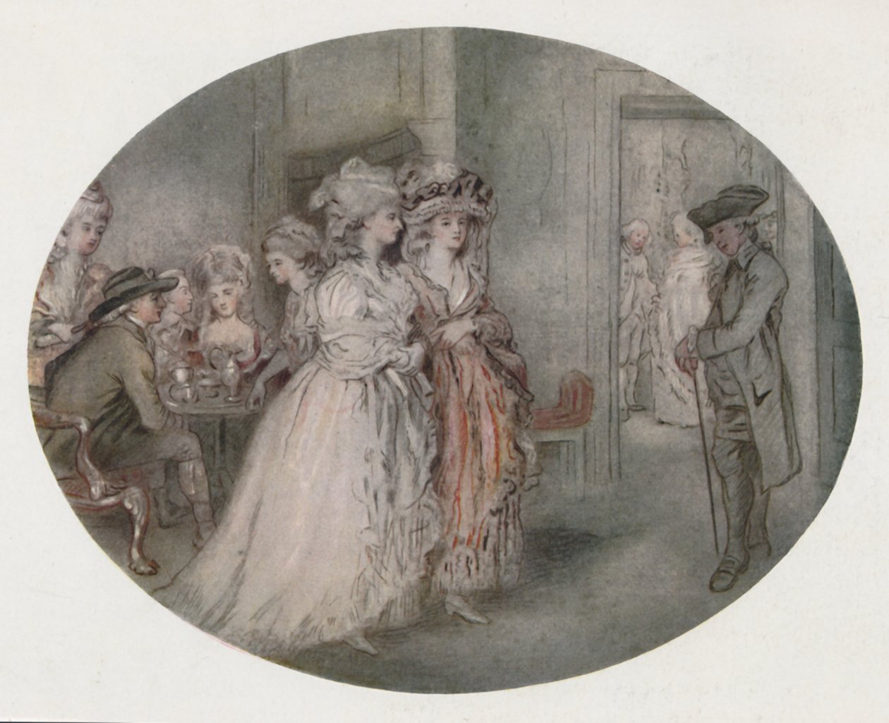 Promenaden ved Carlisle House, 1780, 1920 av J. R. Smith