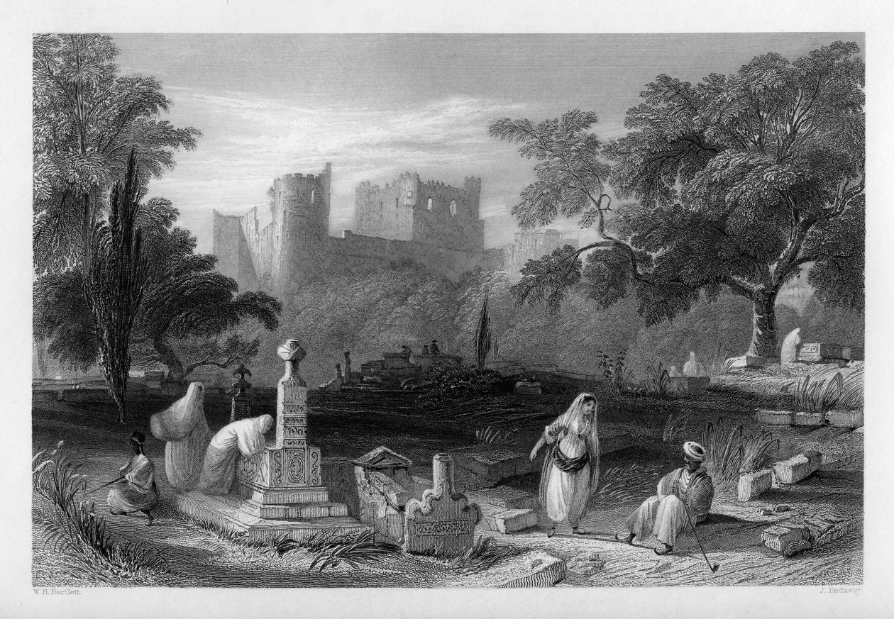 En tyrkisk gravplass i Sidon, Libanon, 1841. av J. Redaway
