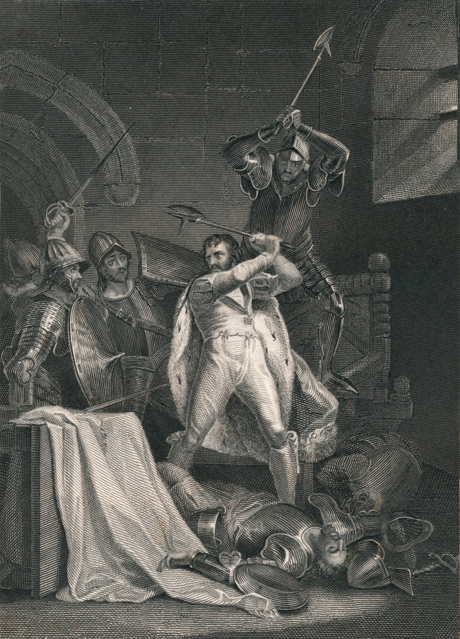 Richard II.s død, 1400, midten av 1800-tallet. av J. Rogers