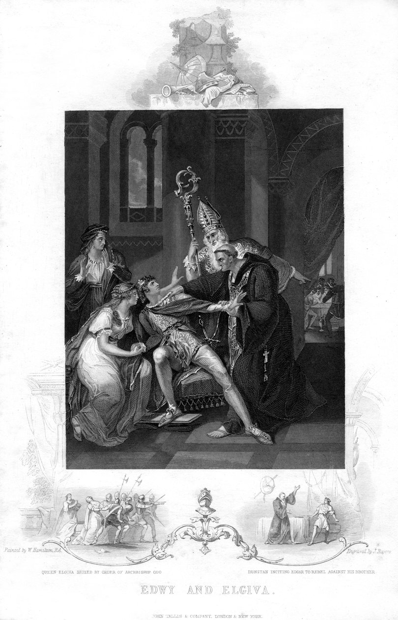 Edwy og Elgiva, 1800-tallet av J. Rogers