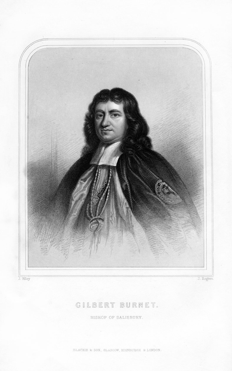 Gilbert Burnet , skotsk teolog og historiker, 1870 av J. Rogers