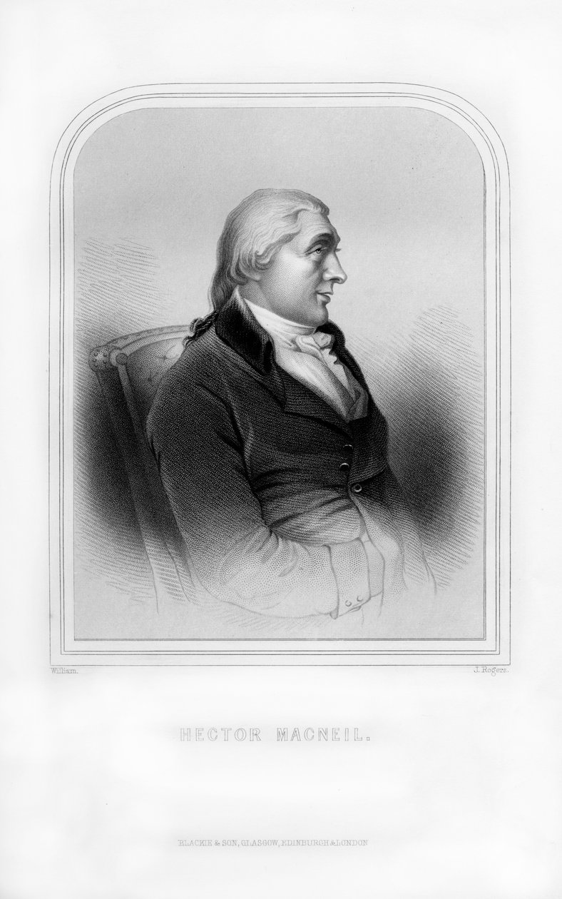 Hector MacNeil , skotsk poet og forfatter, 1870 av J. Rogers
