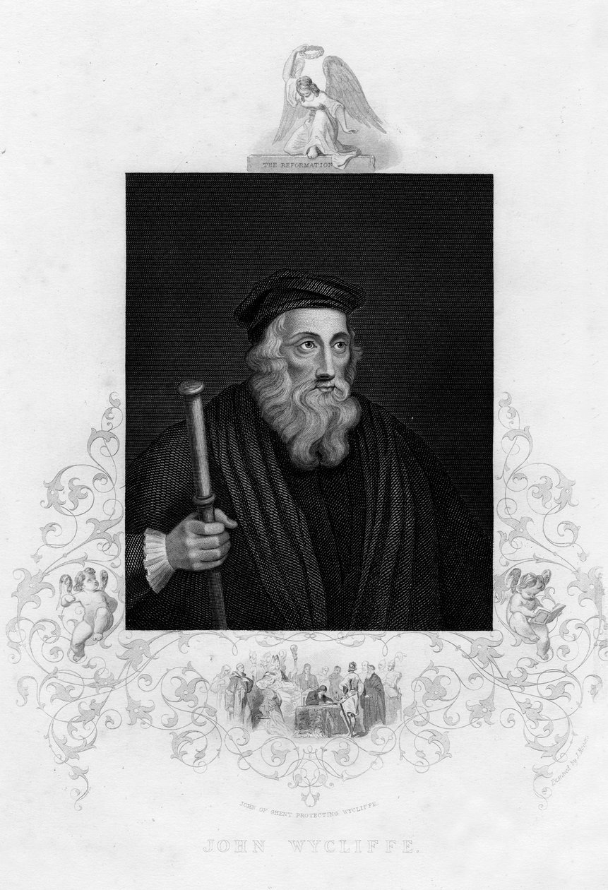 John Wycliffe, engelsk teolog, 1800-tallet av J. Rogers