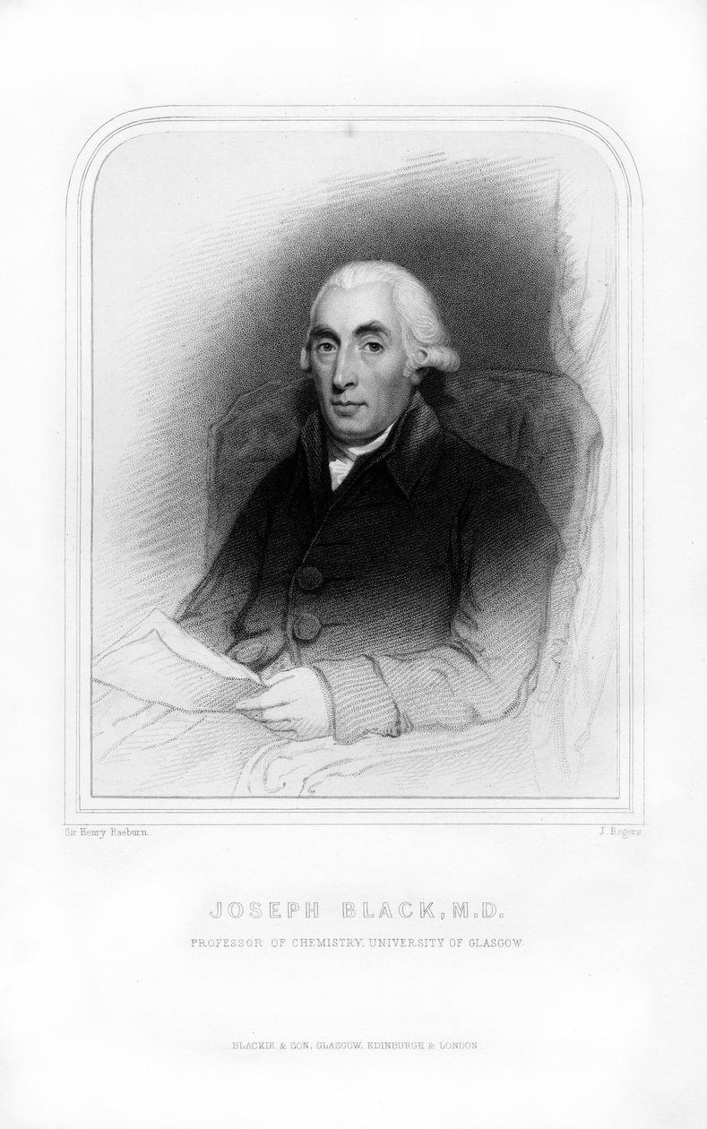 Joseph Black , skotsk fysiker og kjemiker, 1870. av J. Rogers