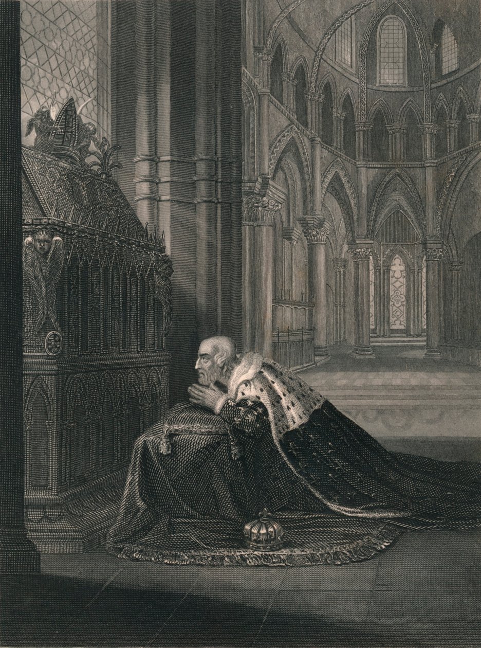 Lewis VII., Konge av Frankrike, Før Beckets Tomb, midten av 1800-tallet. av J. Rogers