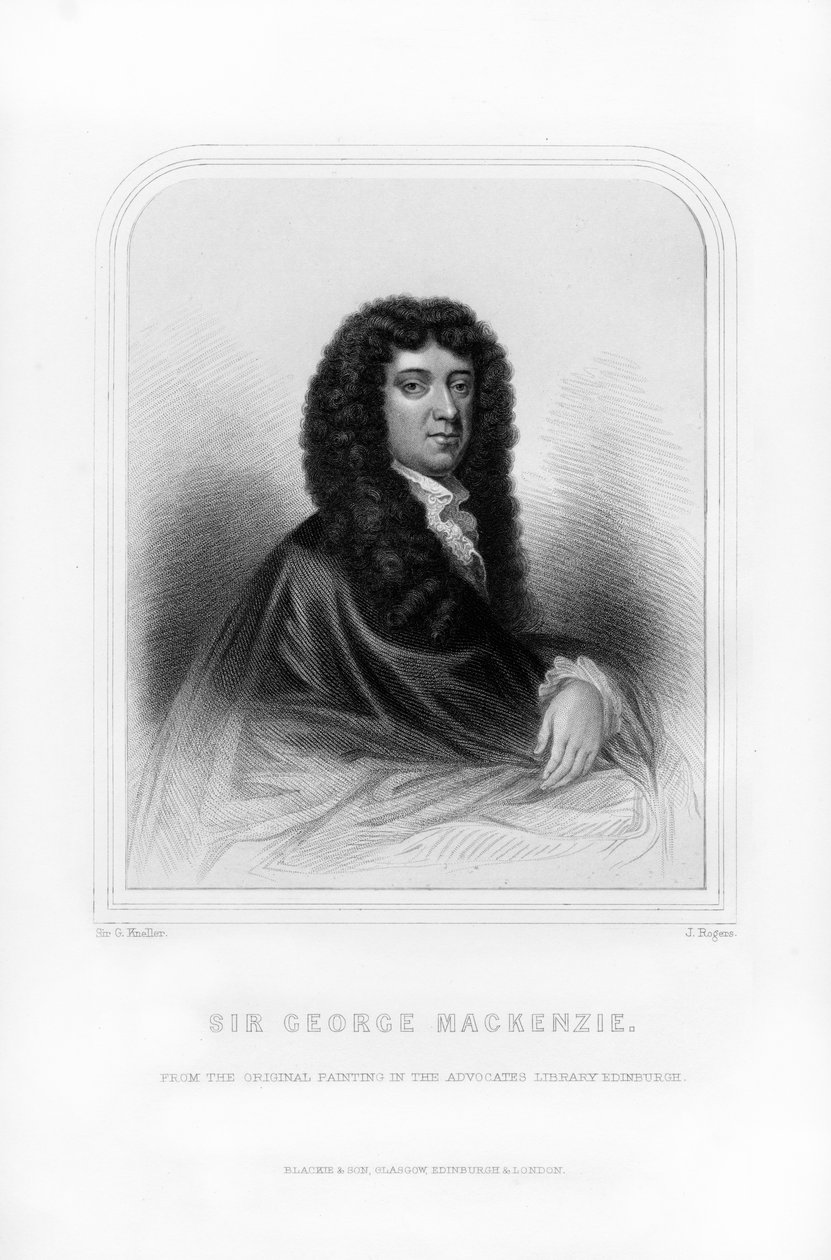 Sir George Mackenzie fra Rosehaugh , skotsk advokat og juridisk forfatter, 1870 av J. Rogers