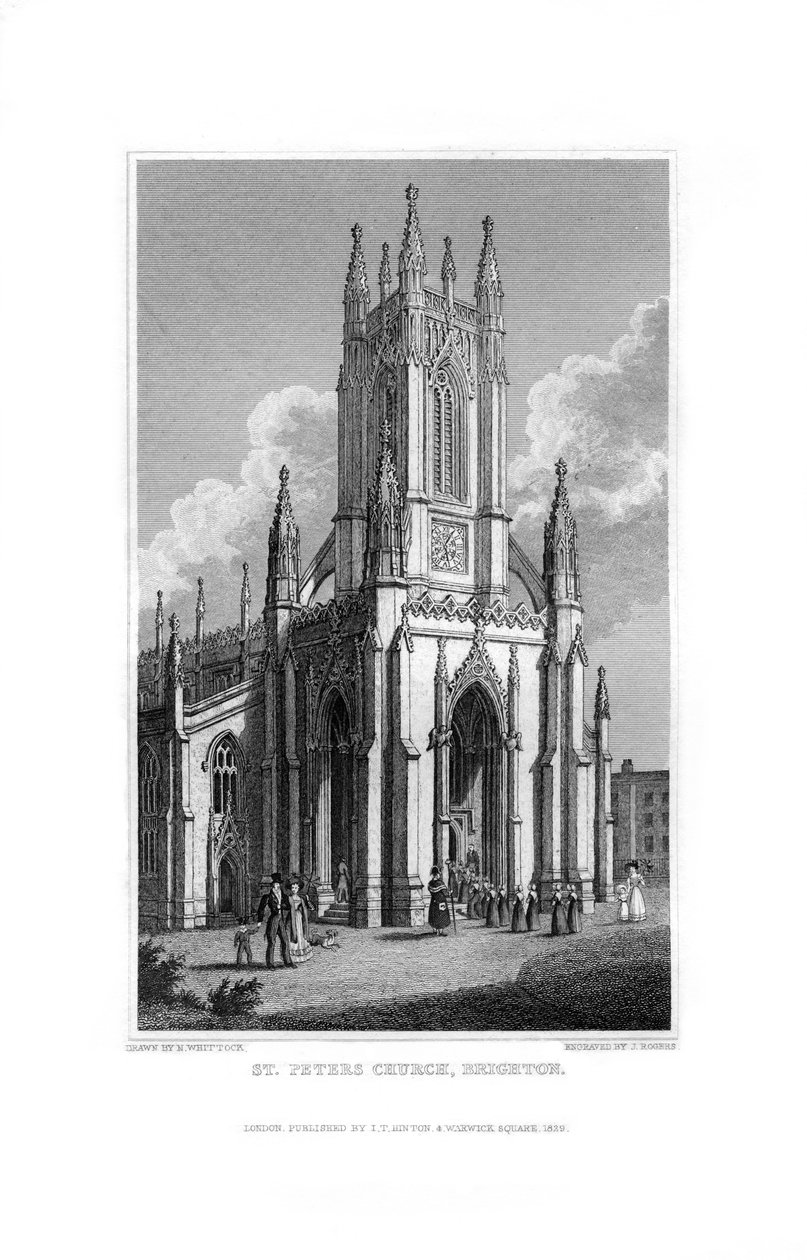 St Peters Church, Brighton, East Sussex, 1829. av J. Rogers