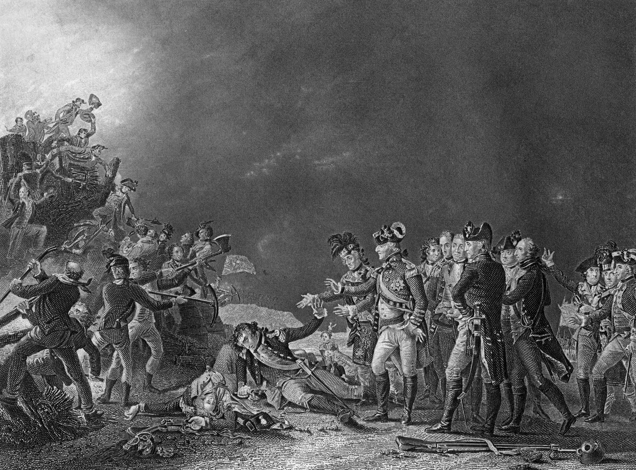 The Sortie laget av Garnison of Gibraltar, 27. november 1781 c1857. av J. Rogers