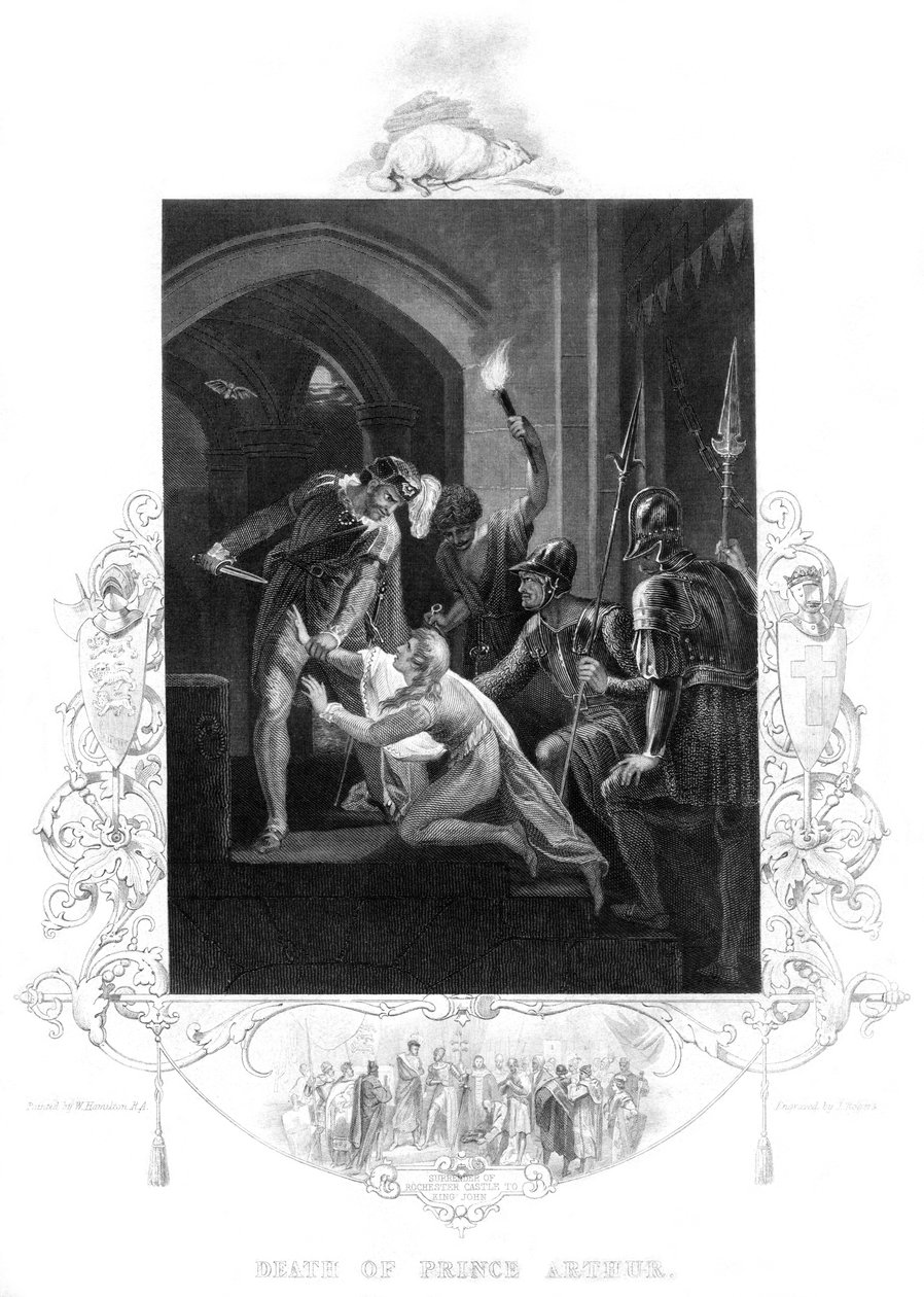 Prins Arthurs død 1187-1203, 1800-tallet. av J. Rogers
