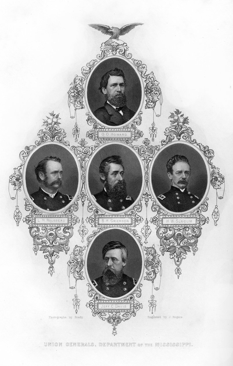 Fagforeningsgeneraler fra Department of the Mississippi, amerikansk borgerkrig, 1862-1867. av J. Rogers