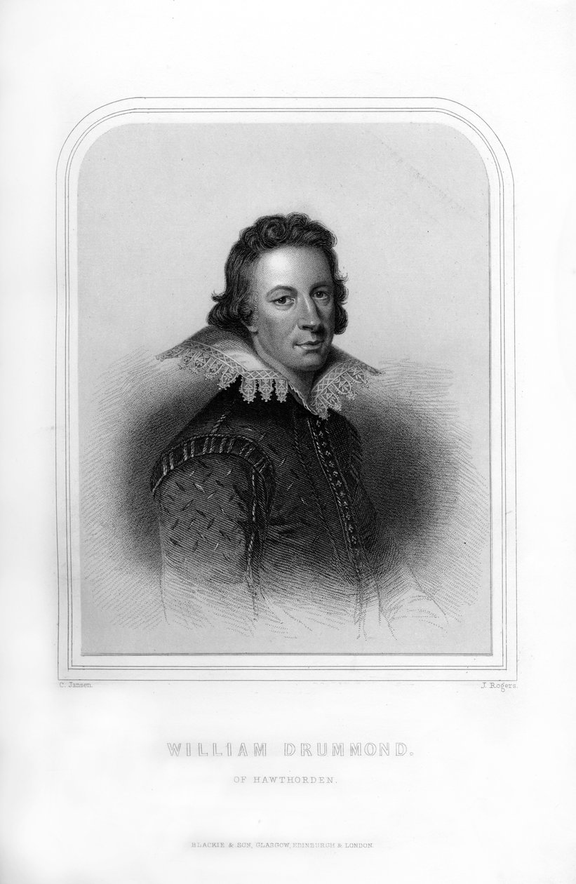 William Drummond , skotsk poet, 1870. av J. Rogers