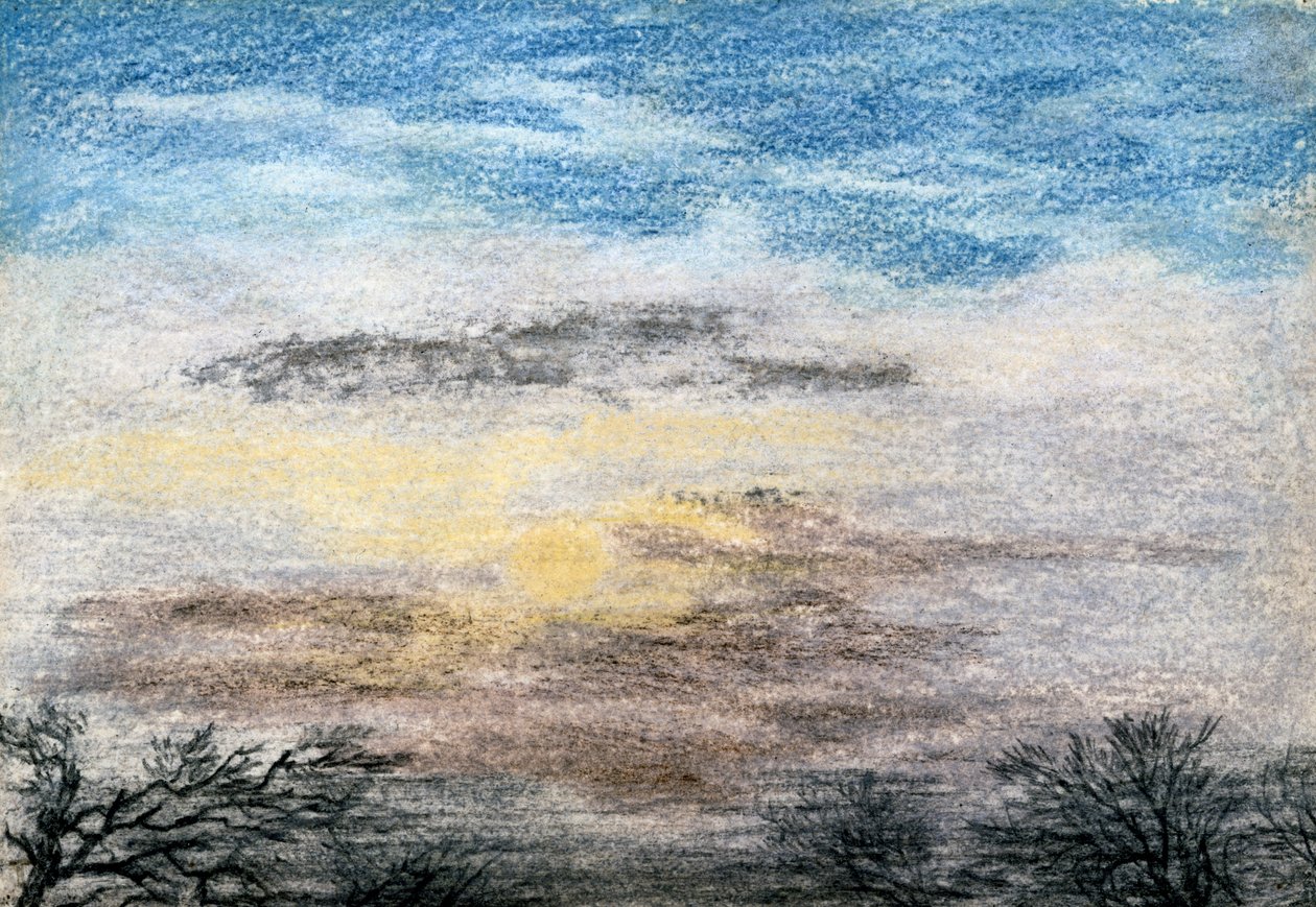 Chromatics of the Sky, 27. oktober 1883 (kritt og fargestift på papir) av J. S. Dyason