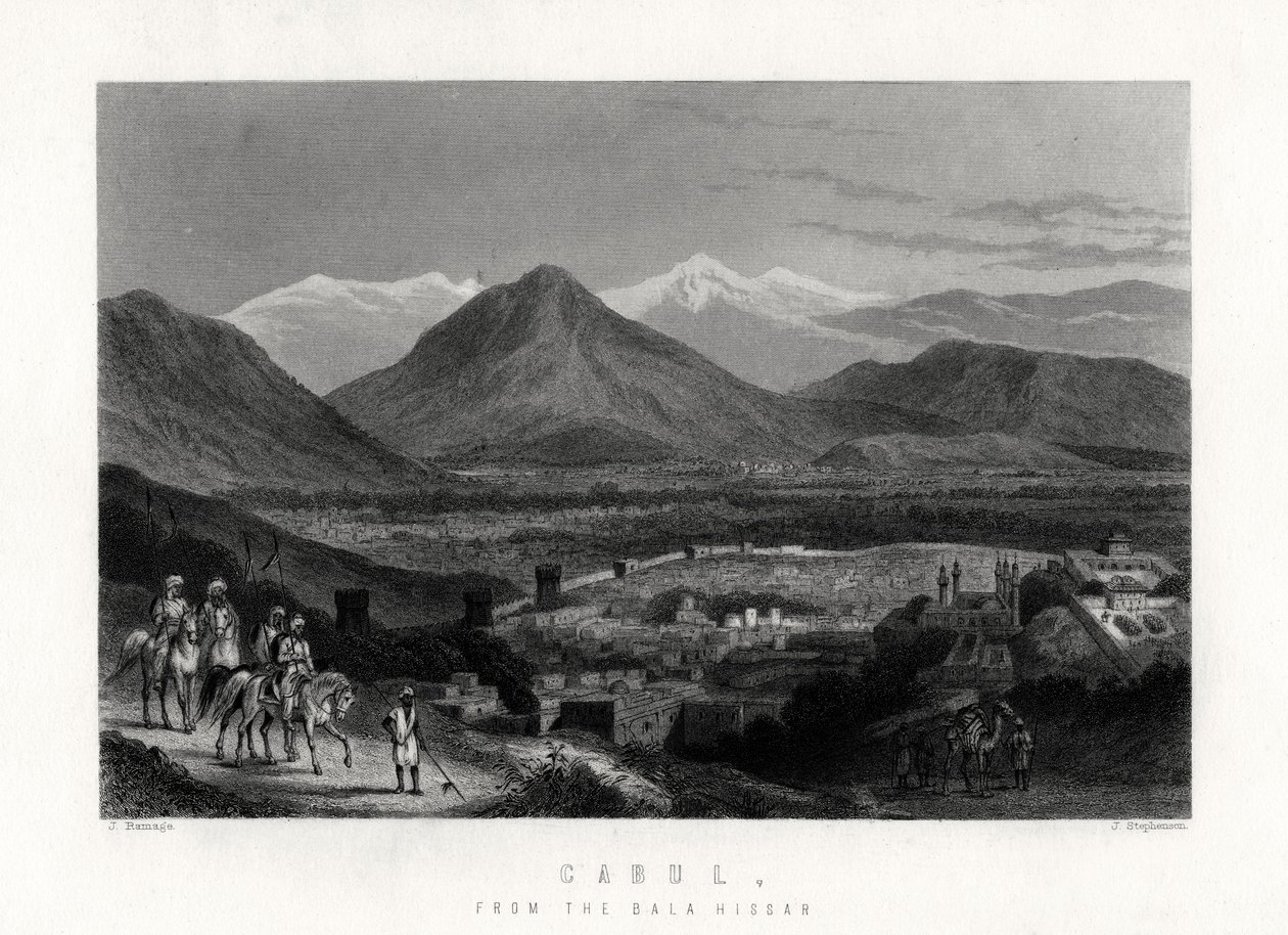 Cabul, fra Bala Hissar, 1883 av J. Stephenson