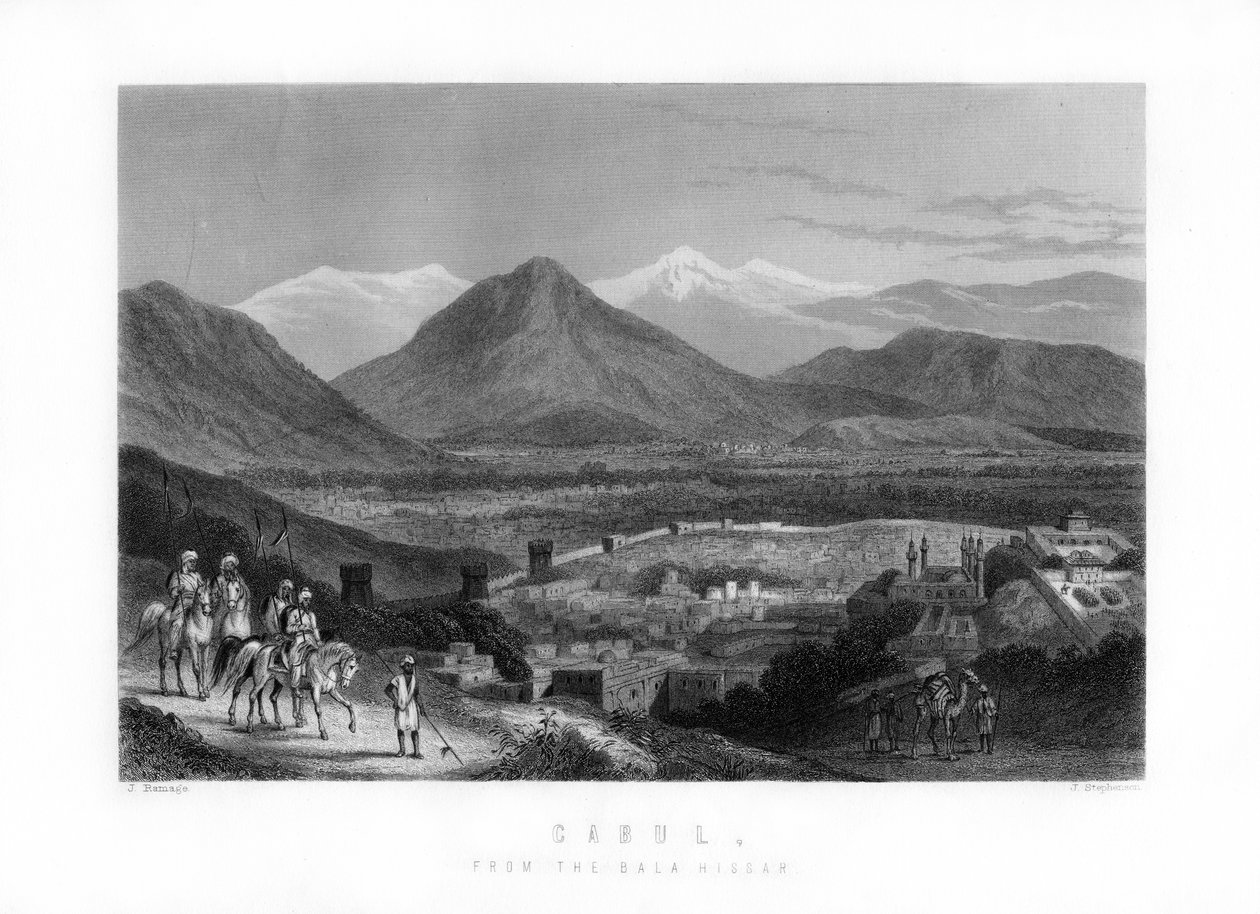 Kabul fra Bala Hissar, Afghanistan, 1893 av J. Stephenson