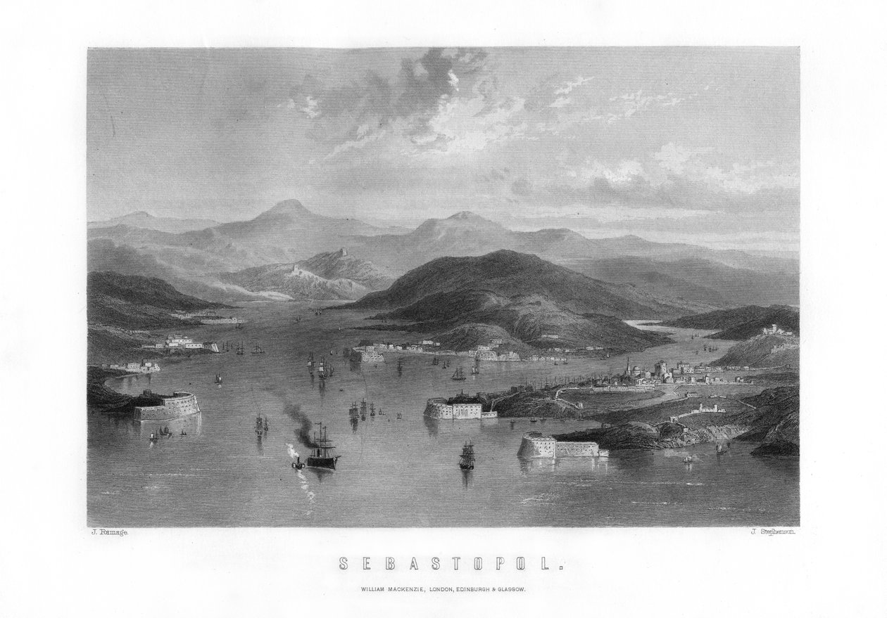 Sevastopol, en havneby i Ukraina, 1893. av J. Stephenson