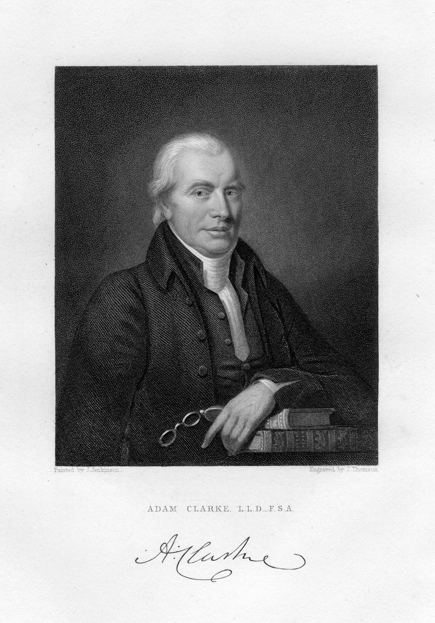 Adam Clarke c1760-1832, britisk metodistteolog og bibelforsker, 1800-tallet. av J. Thomson