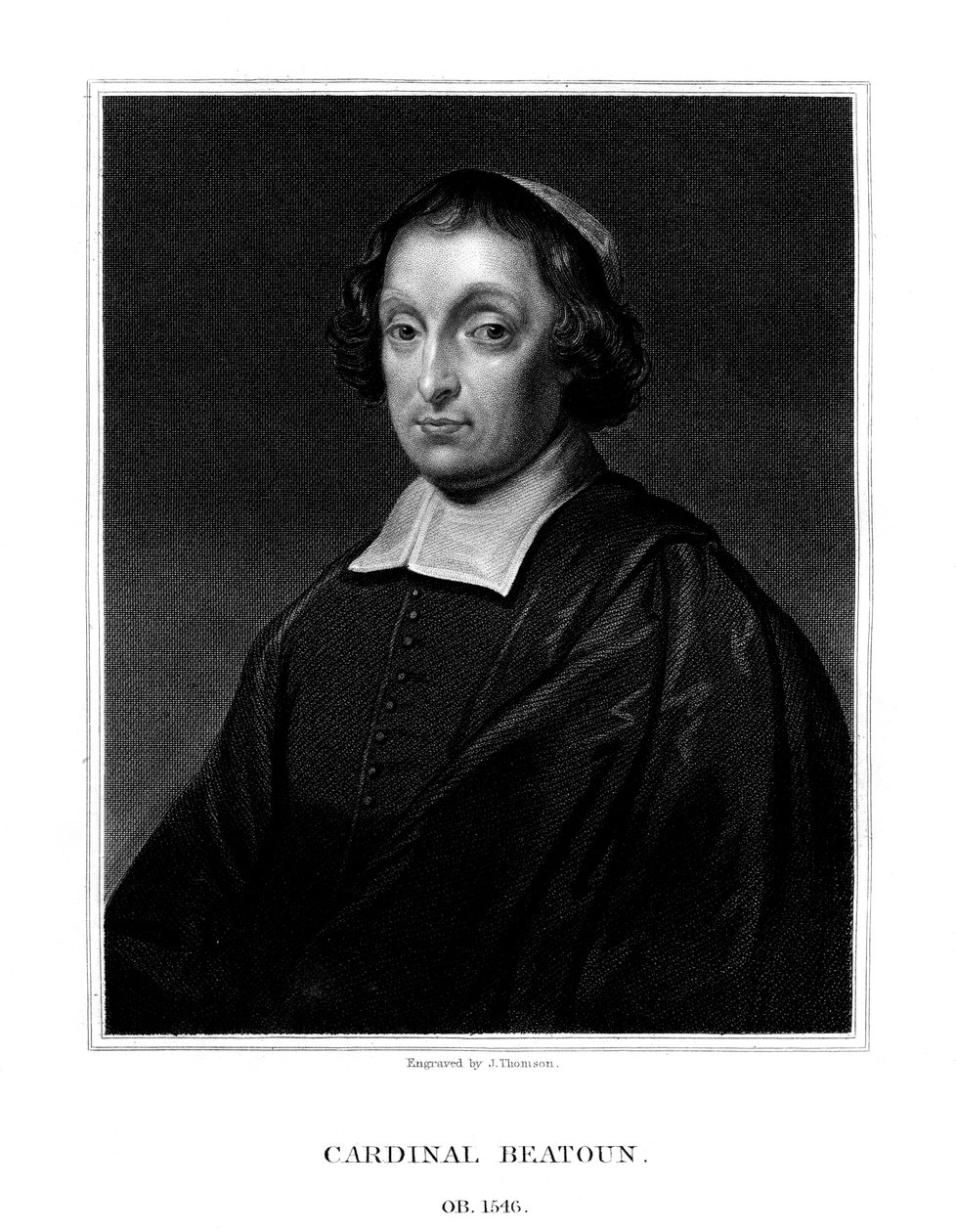 Kardinal David Beaton, erkebiskop av St. Andrews, 1825. av J. Thomson