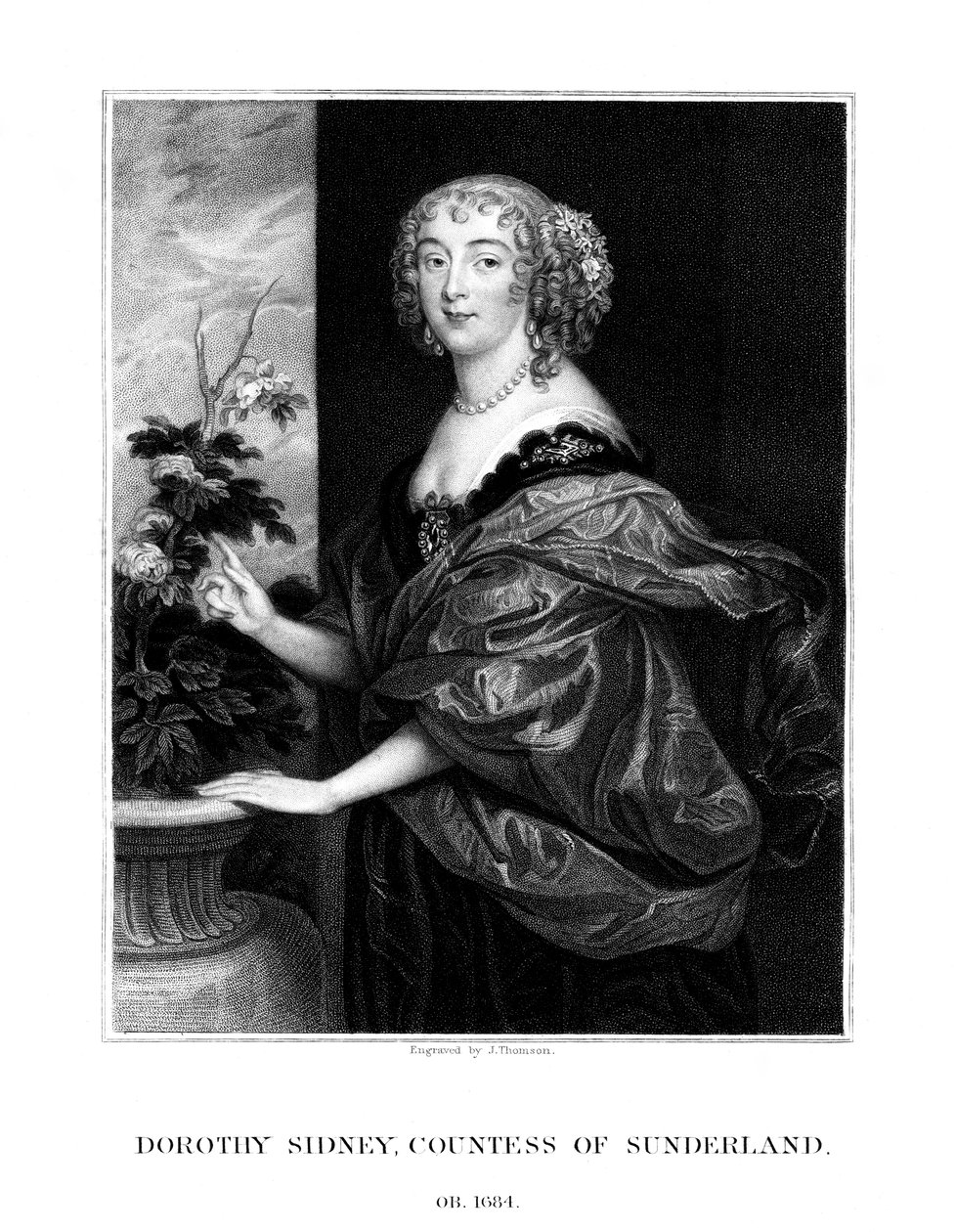 Dorothy Spencer, grevinne av Sunderland, 1823. av J. Thomson