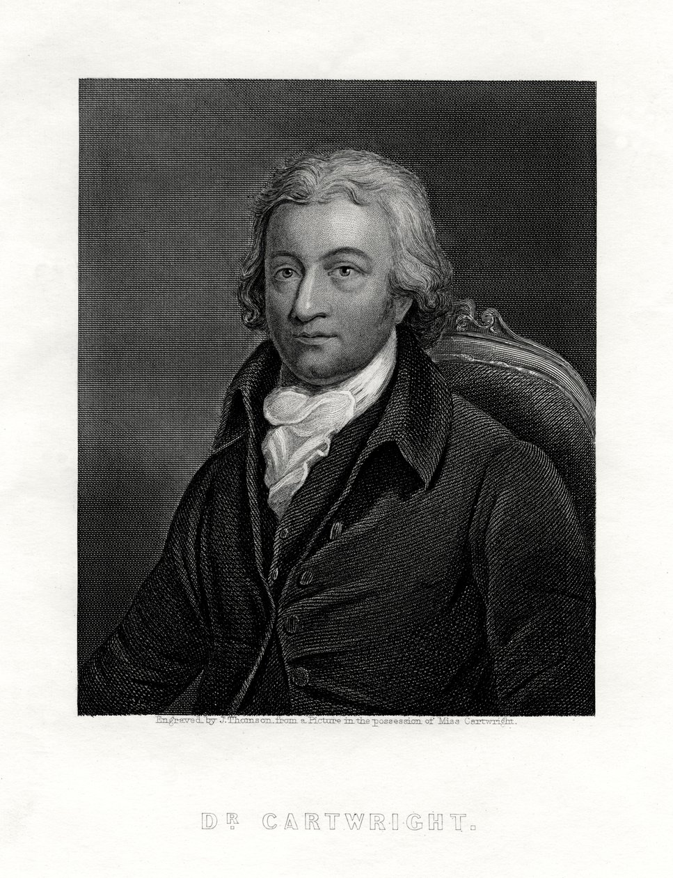 Edmund Cartwright, 1743-1823, britisk prest og oppfinner av kraftveven, av J. Thomson