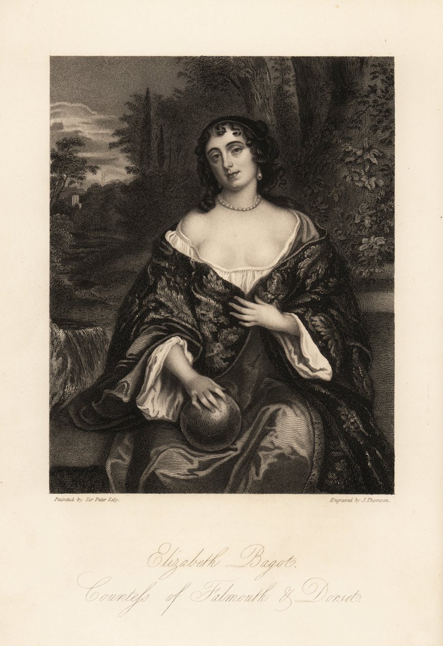 Elizabeth Bagot, eller Mary, grevinne av Falmouth og Dorset, kone til Charles Berkeley av J. Thomson