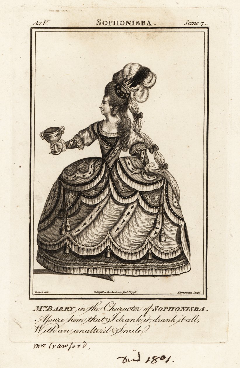 Mrs Ann Barry i karakteren til Sophonisba i James Thomsons Sophonisba av J. Thornthwaite