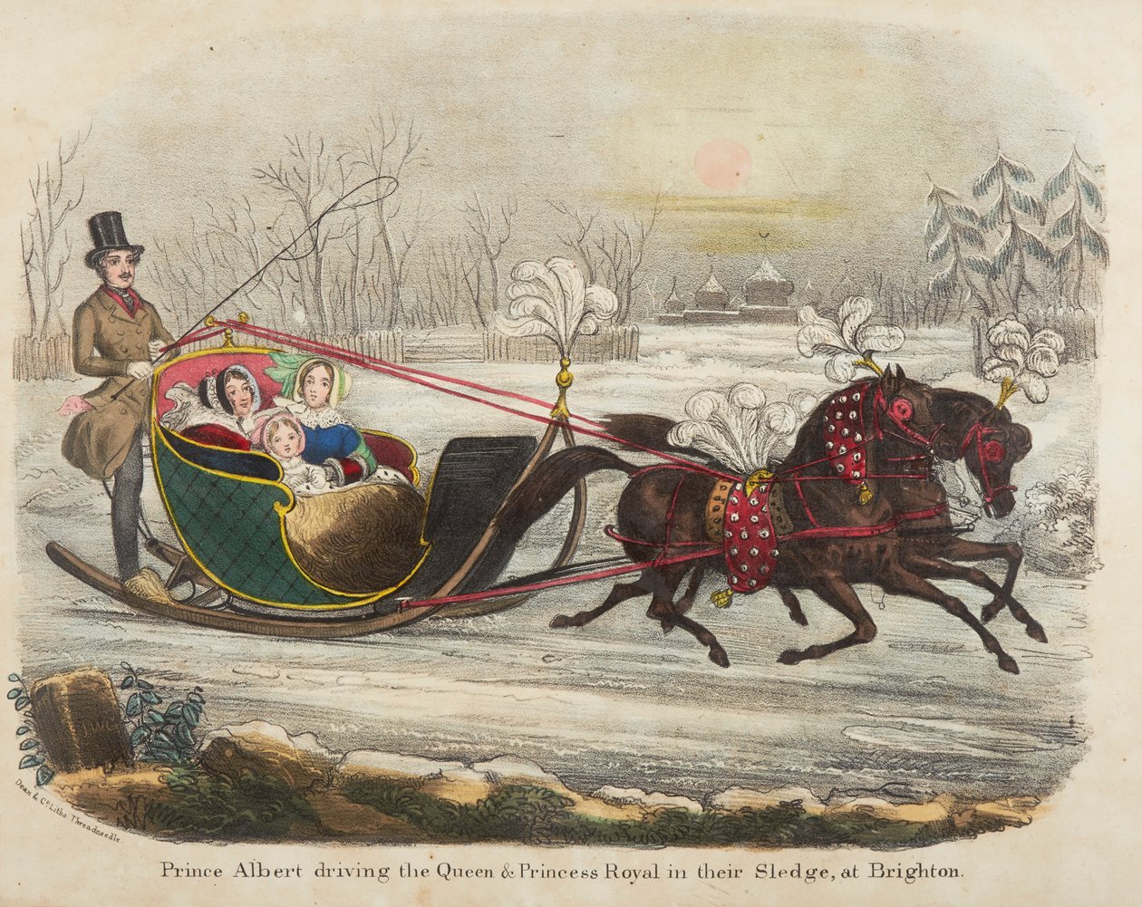 Prins Albert kjører dronning Victoria i sleden deres av J. W. G.