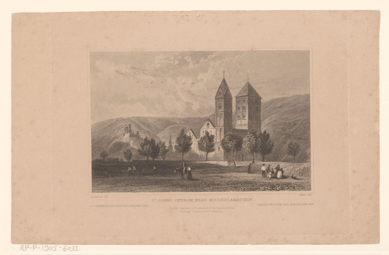 Utsikt over Johanniskirche, nær Lahnstein St. John
