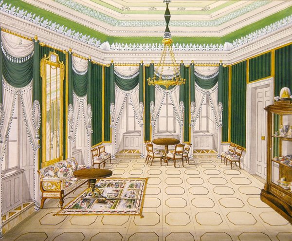 Innvendig salong i Schloss Ballenstedt, Saxe-Anhalt av J. Willing
