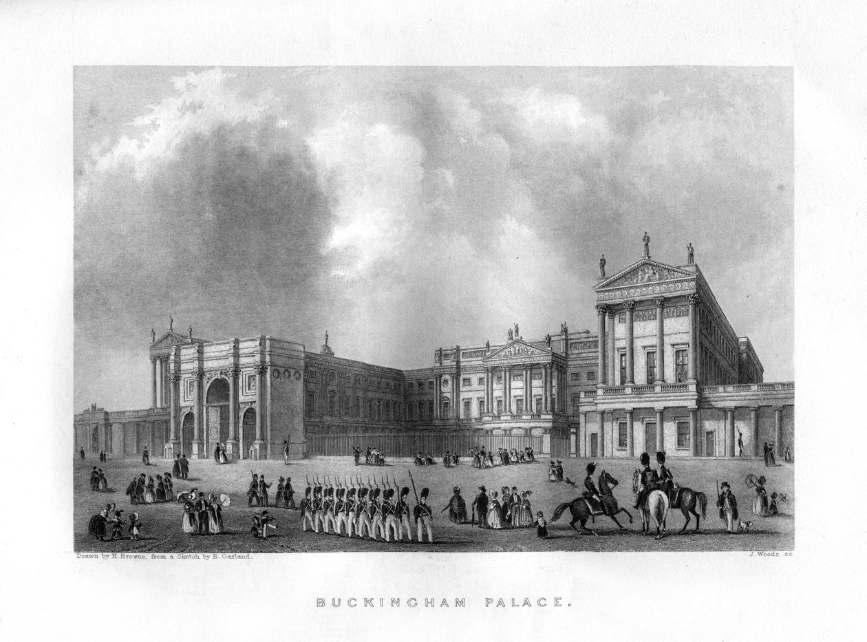 Buckingham Palace, London, 1800-tallet. av J. Woods