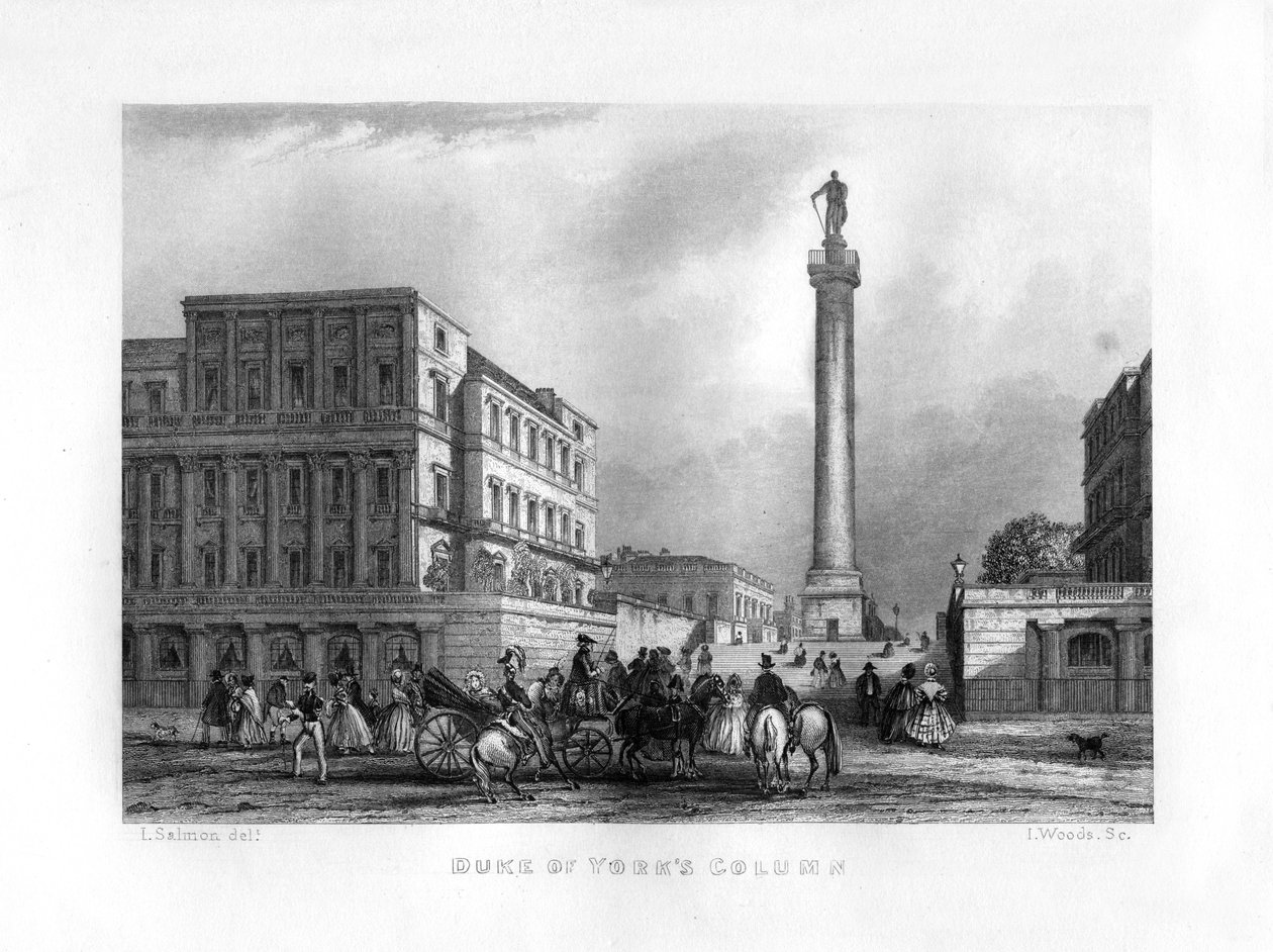 The Duke of York Column, London, 1800-tallet. av J. Woods