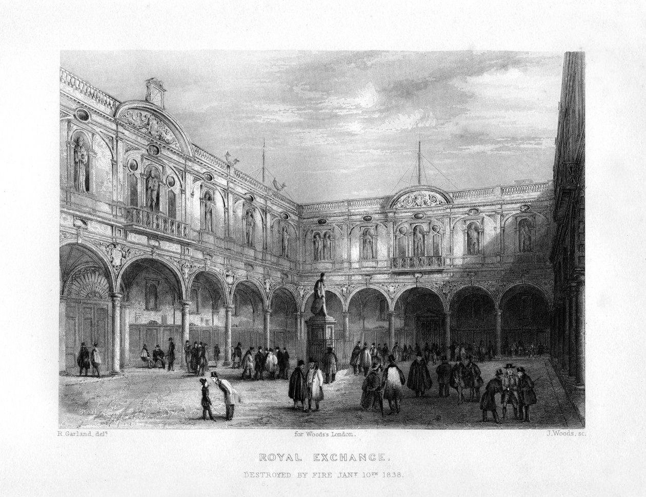 The Royal Exchange, London, 1800-tallet. av J. Woods