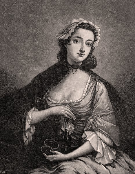 Portrett av Flora Macdonald (1722-90) av J after Markluin