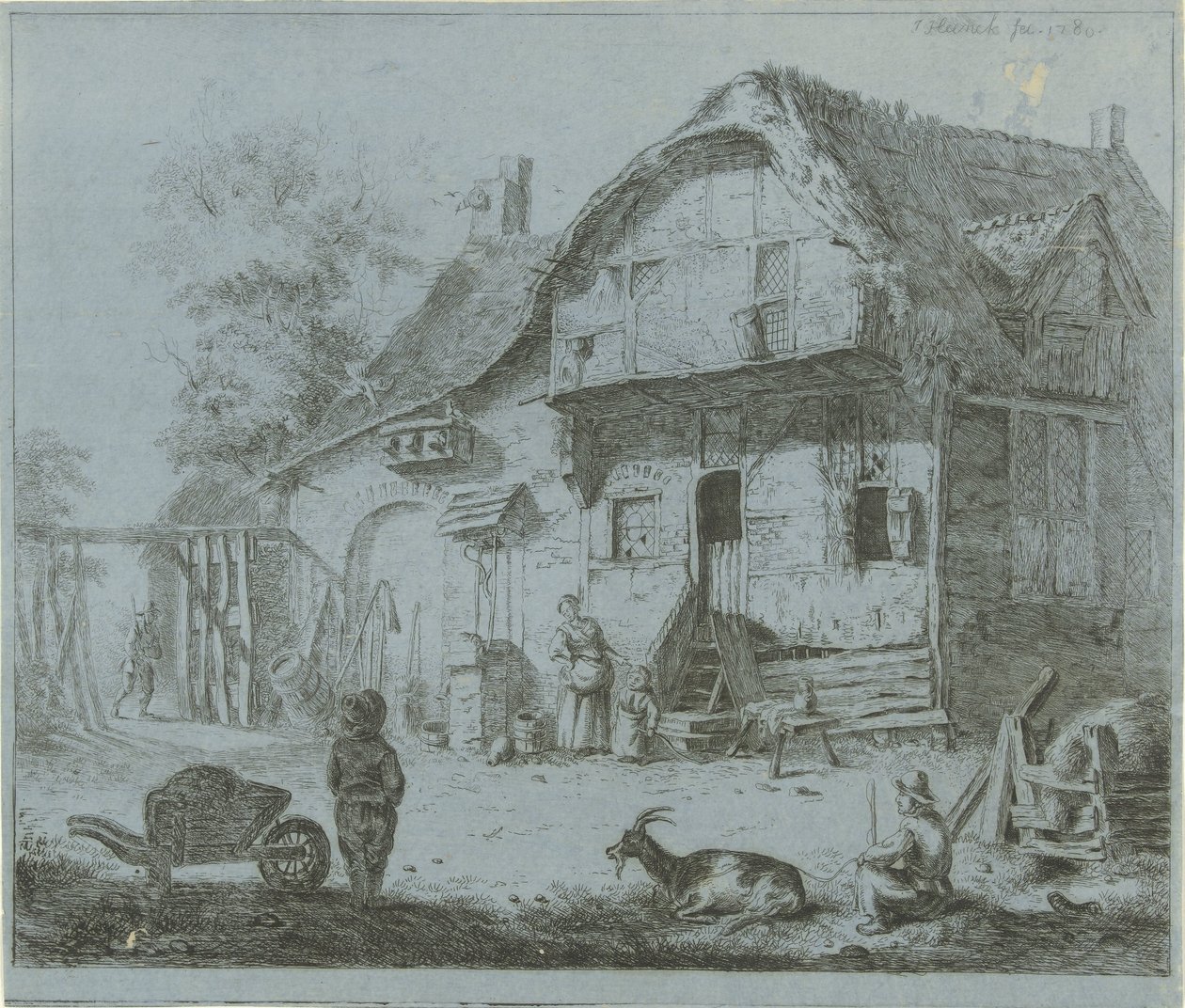 Figurer på en gård av Jabes Heenck