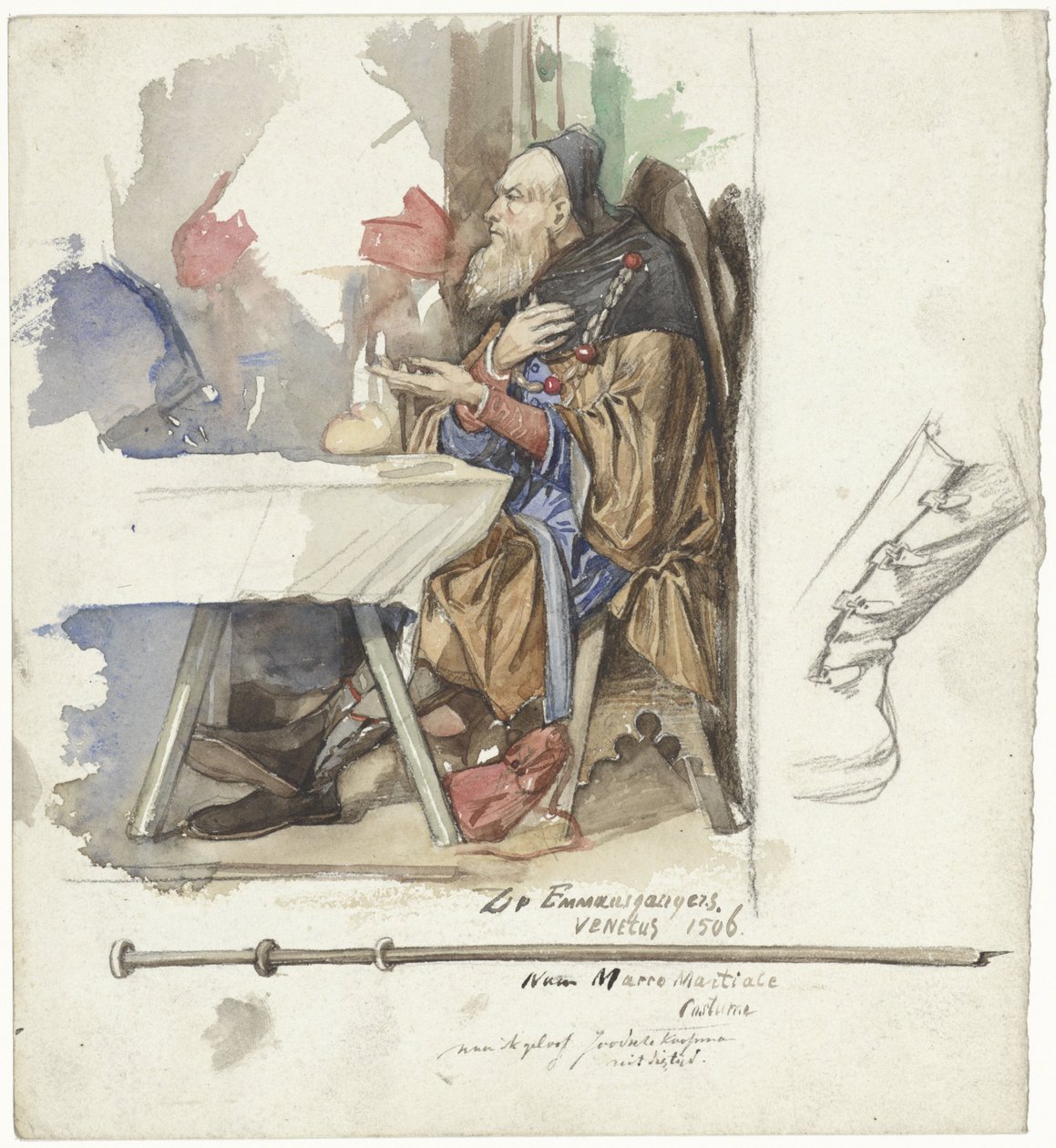 Detalj av nattverden i Emmaus av Jac van Looij
