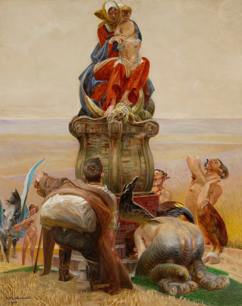 Tilbedelse av Madonnaen, midtdel av triptykonet «Gå til bekkene» av Jacek Malczewski