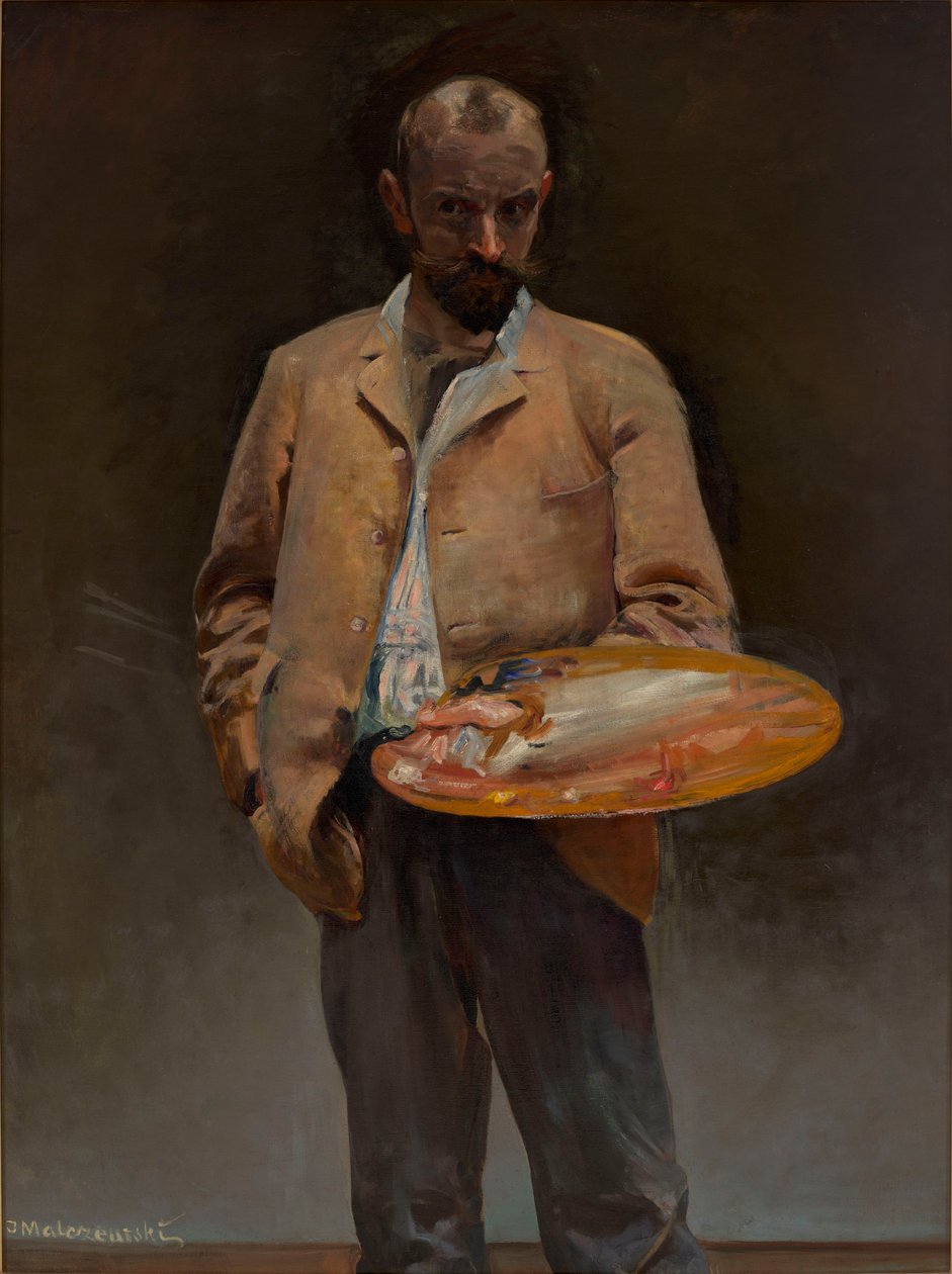 Kunstnerens selvportrett med palett av Jacek Malczewski