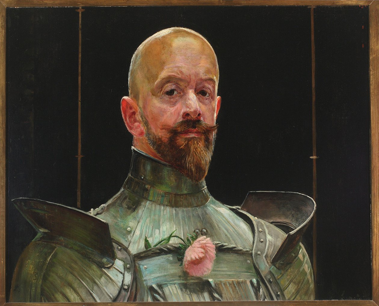 Selvportrett i rustning av Jacek Malczewski
