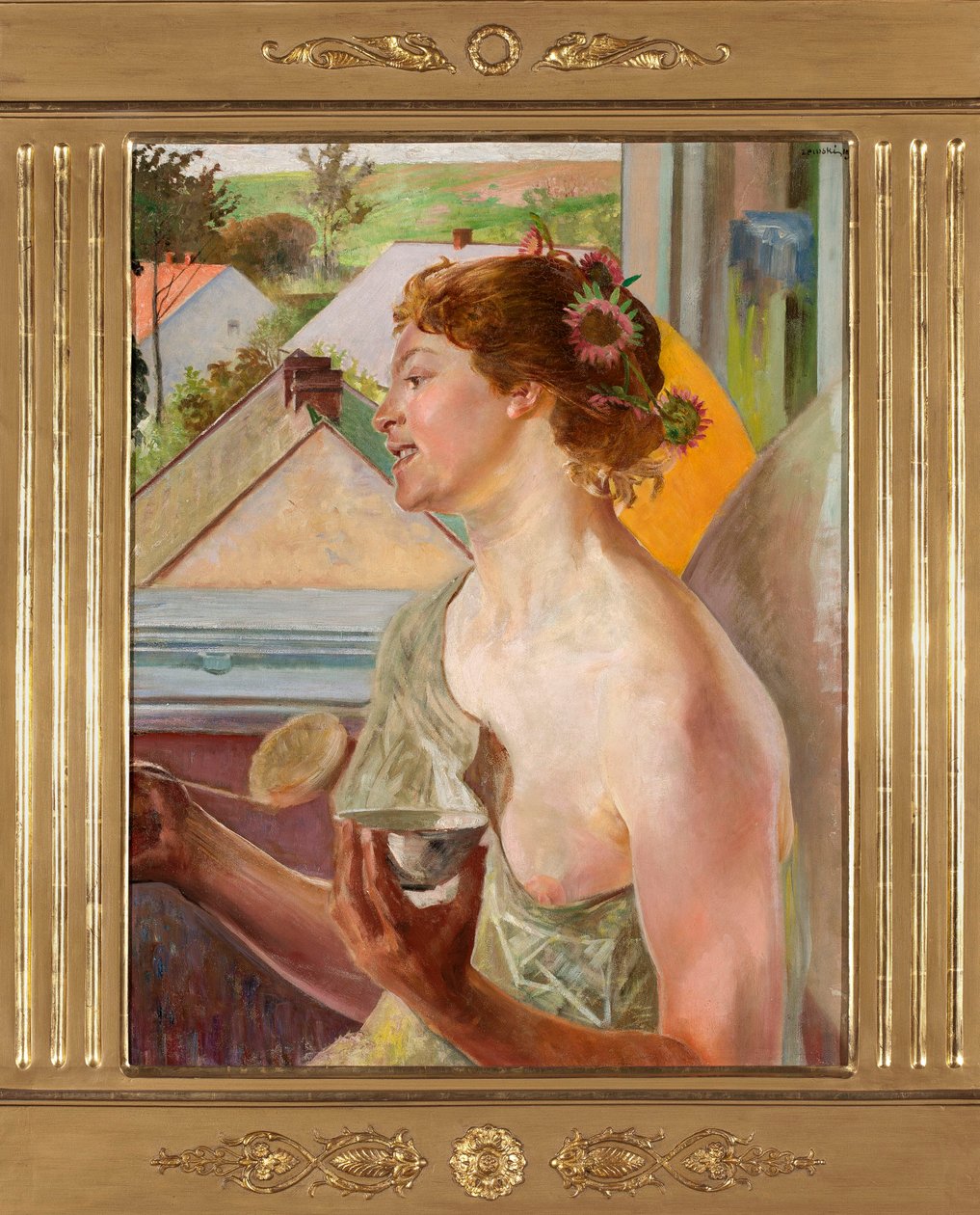 Såpebobler (Kvinne med en skål) av Jacek Malczewski