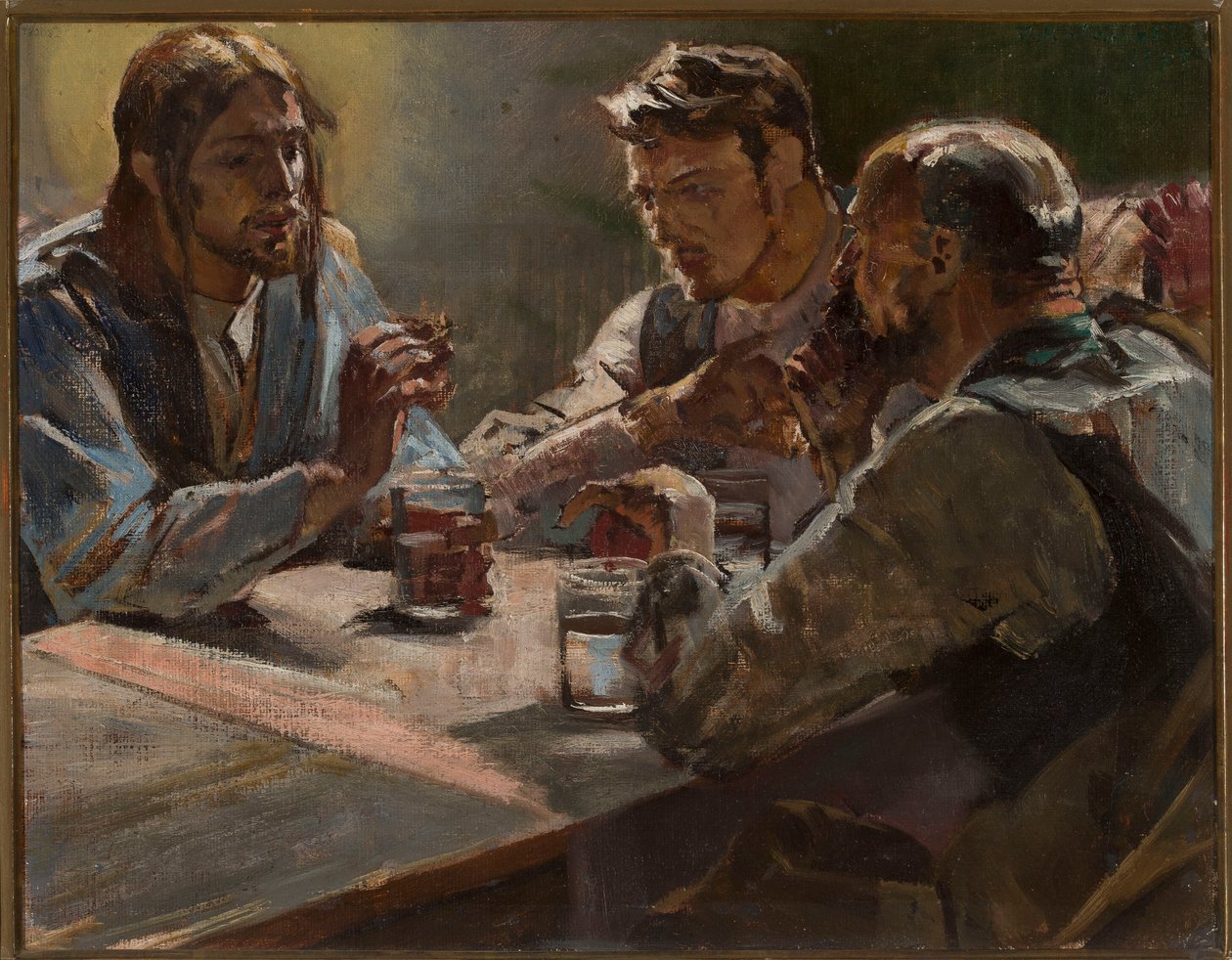 Kristus i Emmaus av Jacek Malczewski