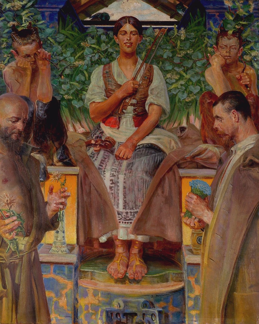 Hyllest til kunsten og musen av Jacek Malczewski