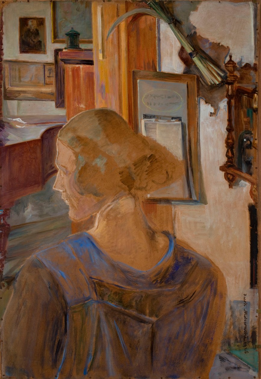 Julia, kunstnerens datter i Lusławice av Jacek Malczewski