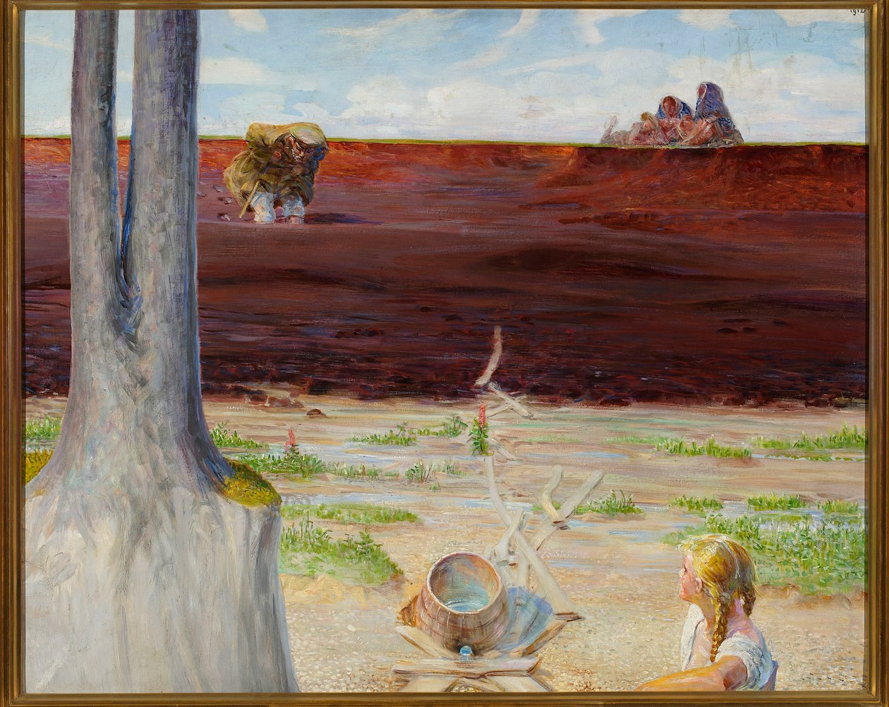 Mitt liv - venstre del av triptyket av Jacek Malczewski