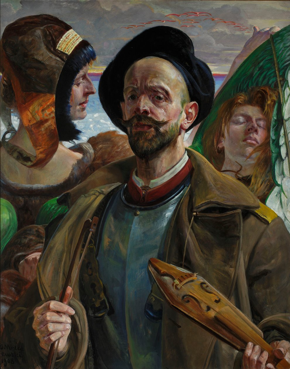 På én streng - Selvportrett av Jacek Malczewski