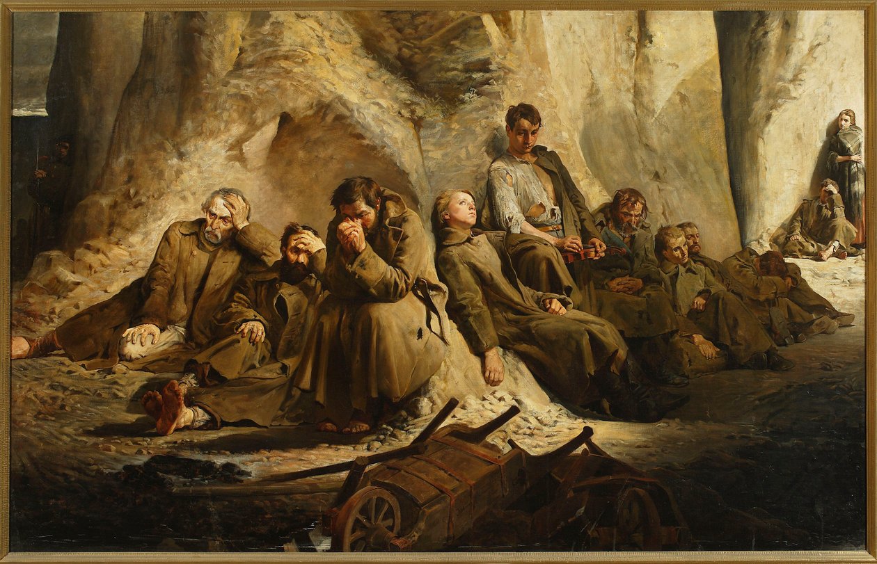 Søndag i gruven (Hvile i gruven) av Jacek Malczewski