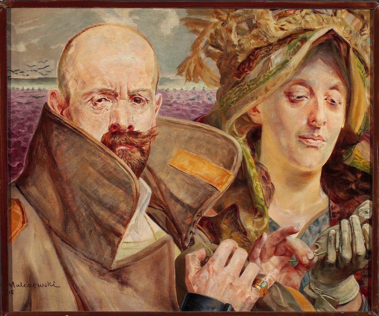 Nøkleblomst - Selvportrett med hustru av Jacek Malczewski