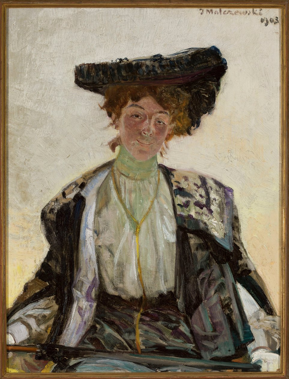 Portrett av skuespillerinnen Helena Sulima av Jacek Malczewski